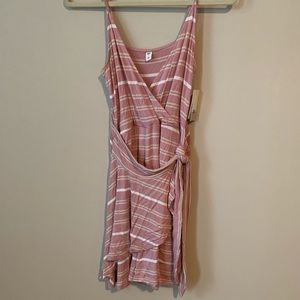 pink striped romper
